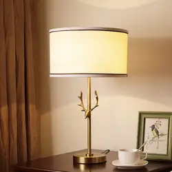 Американский кантри прикроватная настольная лампа теплая романтическая гостиная домашняя деко лампа медные простые рога дизайнерские