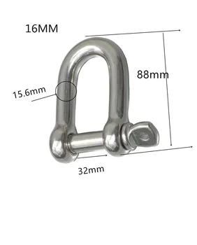 

5 pieces per lot Stainless Steel U Shape Shackles with Screw Pin for Boating Anchor Accessories