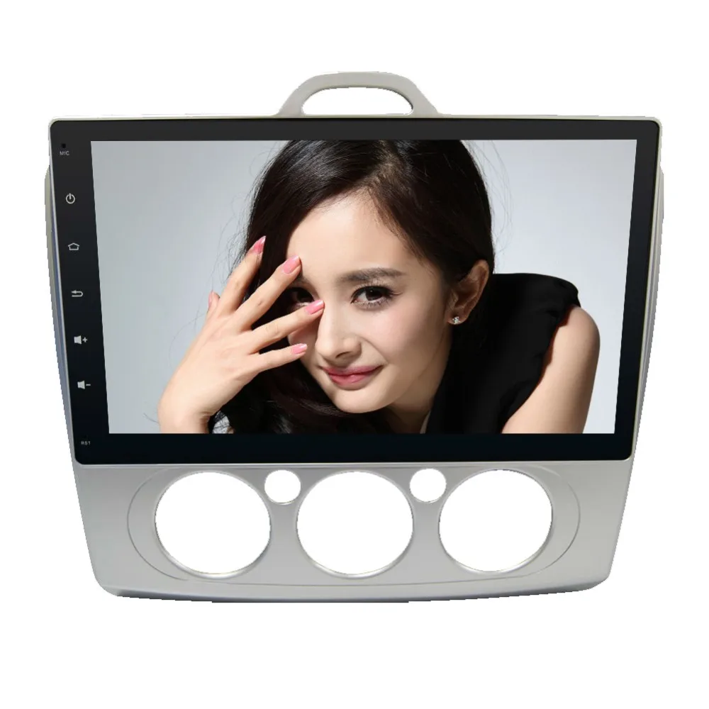 Excellent 10.1" HD 1024*600 Android 6.0 Car DVD Radio GPS Stereo Player for Ford Focus Manual AC 2004 2005 2006 2007 2008 2009 2010 2011 0