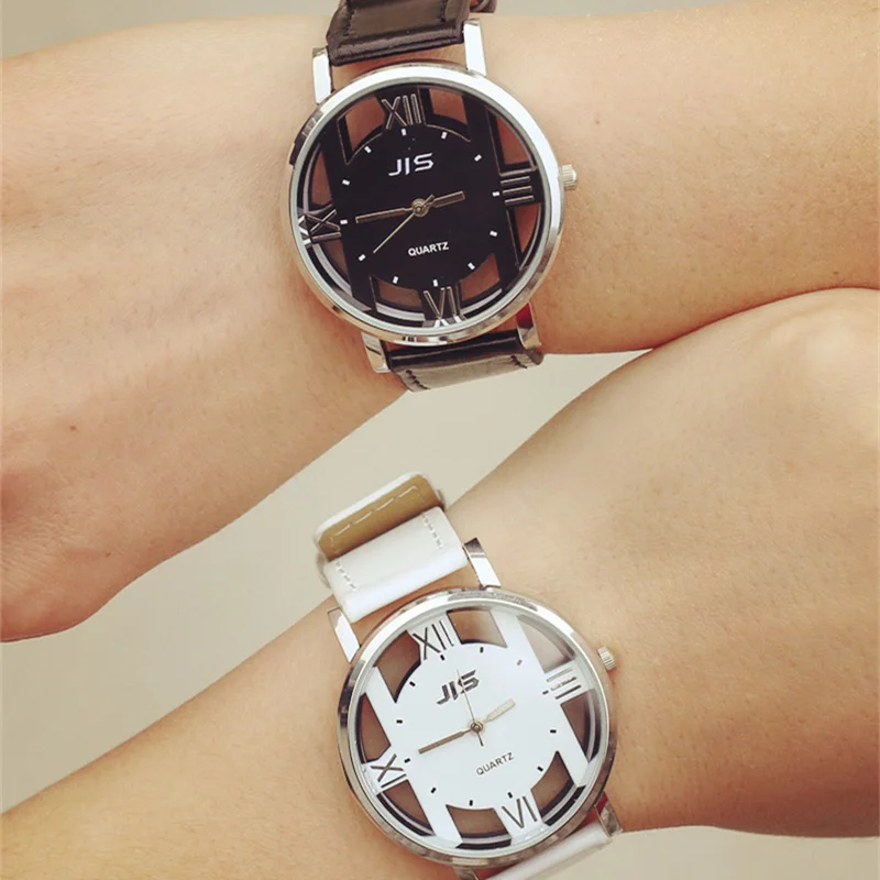 

BGG brand Hollow women's Luxury Creative watch women casual Watches leather ladies dress Quartz Wristwatch female clock hours