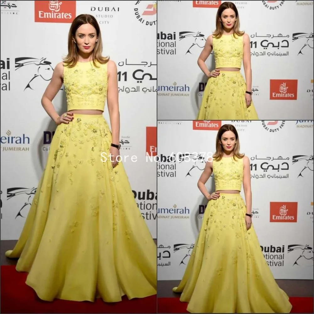 yellow red carpet gowns