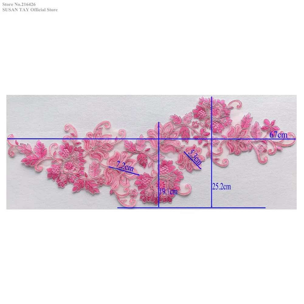 1 шт. x 13 видов цветов(фиолетовый/розовый/красный/черный темно-бордовый/серебристый+) Цветочная вышивка кружевной аппликацией воротник танцевальный костюм свадебный Декор BNC136