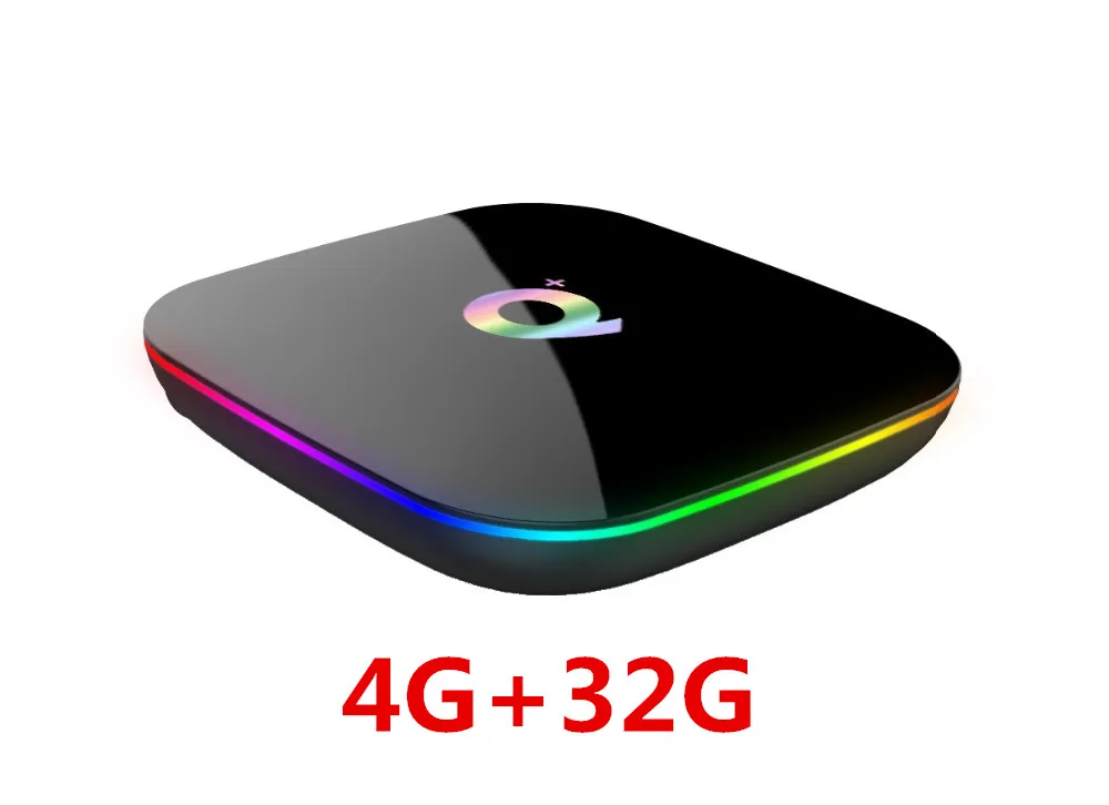 Q+ tv Box Android 9,0 четырехъядерный cortex-A53 wifi 4K 4 GB/32 GB 4 GB/64 GB H.264 MVC до 1080P 60fps PK T95Q Youtube DDR3 - Цвет: 42G32G