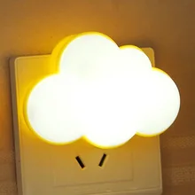 Newest LED Night Light With Control Auto Sensor Light US Plug bedroom lamp For Baby Bedroom Romantic Lights Free Shipping