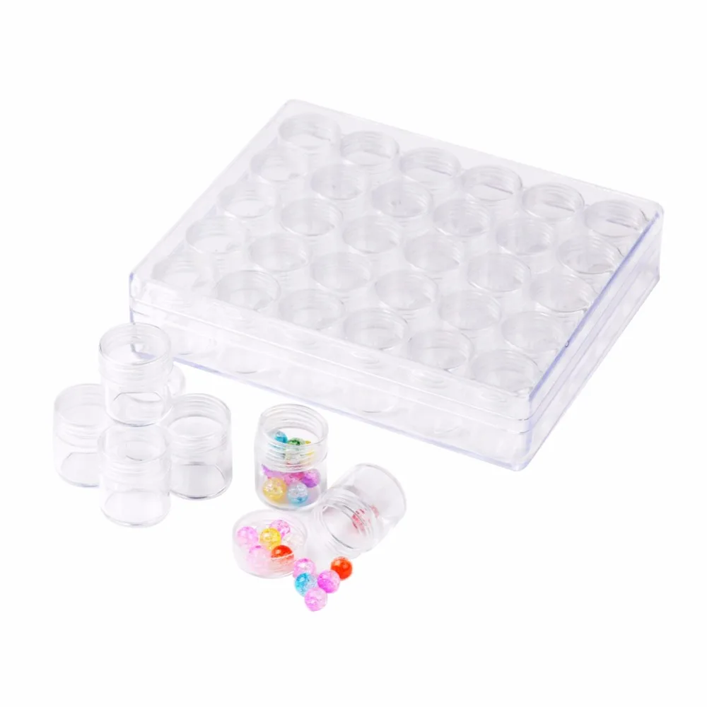 

1Set/3Sets (30pcs Jars/Set) Beads Containers Jewelry Boxes Clear Plastic Box Beads Organizers Bottle Painting Storage