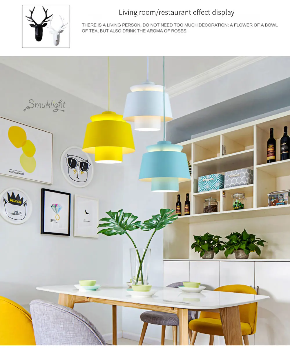 简约吊灯铝材灯具6色_04