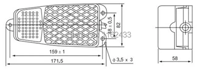TFS-3 foot switch drawing