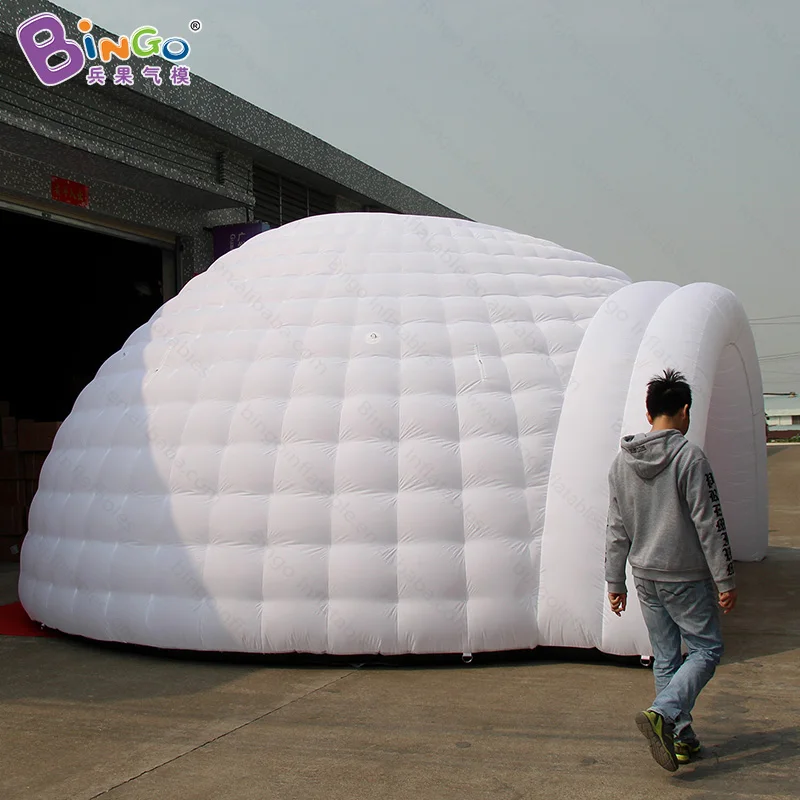  LED lighting color change inflatable white igloo half dome tent for outdoor party camping