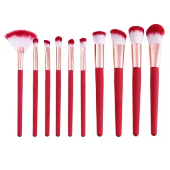 

10pcs Pro Discoloration Cosmetic Brushes Set Makeup Foundation Eye Shadow Eyebrow Brushes Multipurpose Beauty Tools Set