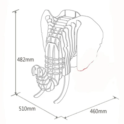 Высококачественная деревянная голова слона 5 мм Настенная скульптура животных s деревянная скульптура W-WD012