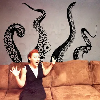 

Art New design house decor 4pcs sea Animal octopus Vinyl Wall Decals removable home decoration Jumbo Tentacles Stickers