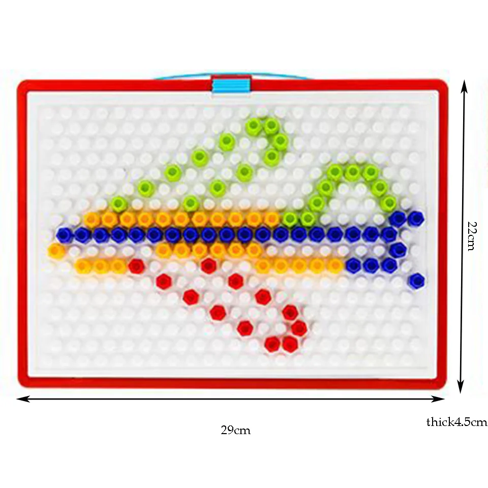 Детская игрушка пазл, ранее обучение, многофункциональная магическая доска DIY, головоломка, летающая тарелка, гриб, игрушка для ногтей