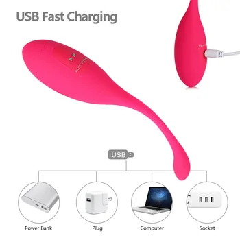 Vibrating Bullet Eggs Wireless Remote Control Vibrator Sex Toy for Woman USB Recharging Clitoris Stimulator Vaginal Massage Ball 6