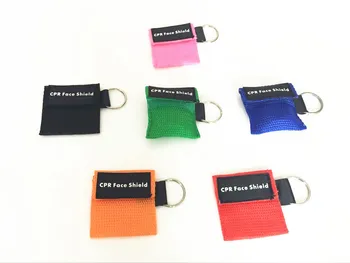 

100PCS CPR Mask cpr face shield with Keychain for cpr first aid CPR life key 10pcs/lots