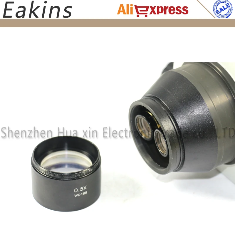 0.5X MICROSCOPE LENS AUXILIARY OBJECTIVE LENS FOR STEREO ZOOM MICROSCOPE WD165mm Microscope