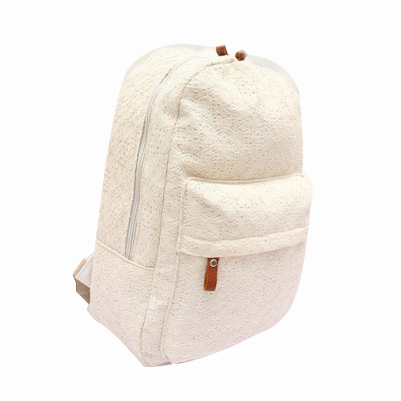 TFTP Fashion Cute Girls Lace Canvas Backpack Bag School Bag women Bookbag White white-bookbag : image TFTP Fashion Cute Girls Lace Canvas Backpack Bag School Bag women Bookbag White white-bookbag