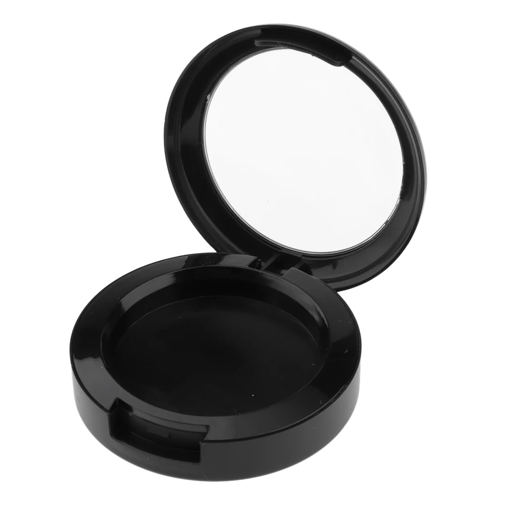 3Pcs Black Empty Powder Case Makeup Blush Box DIY Cosmetic Container with Clear Lid Travel Size Portable