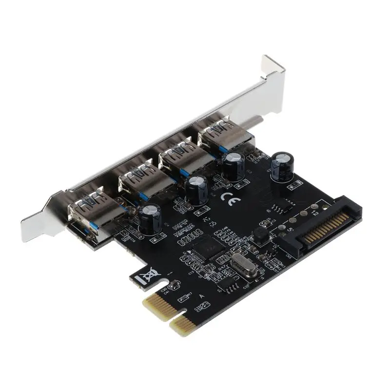 PCI-E PCI Express USB 3,0 через Чип SATA Интерфейс 4 Порты и разъёмы адаптер конвертер карты для настольных компьютеров Windows XP/2003/Vista/Win7/Win8/W