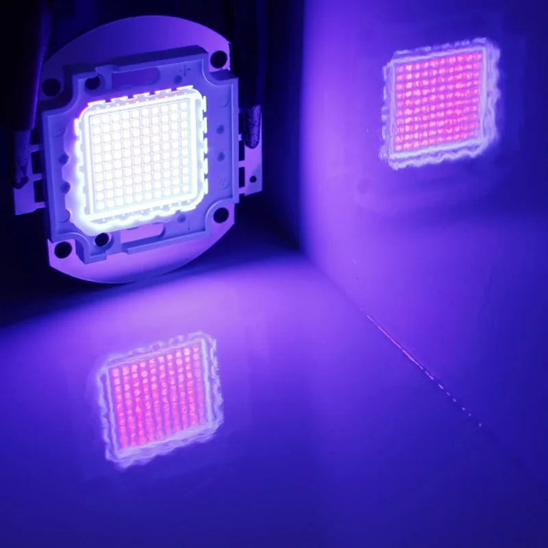 Высокая Мощность светодио дный чип 100 Вт фиолетовый ультрафиолетового УФ 405nm/3000mA/DC 30 В-34 В/100 Вт SMD початка легкие бусы ультрафиолетовый лампы