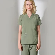 Унисекс костюм медика комплекты короткий рукав униформа медсестры врачи Костюмы комплект стоматологическая клиника Рабочие Комбинезоны хирургический лаборатории пальто