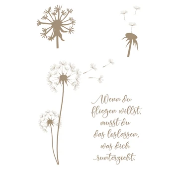

CLEAR STAMP GERMAN Dandelion DIY Scrapbook Card album paper craft silicon rubber roller transparent stamps 868