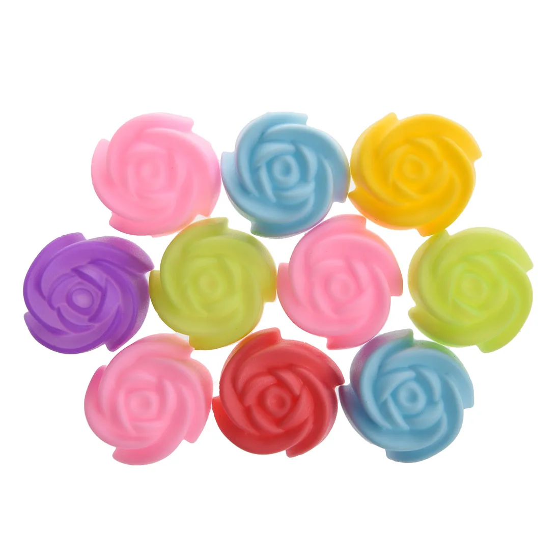 

10x Silicone Rose Muffin Cookie Cup Cake Baking Mold Chocolate Jelly Maker Mould