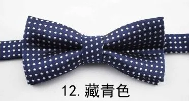 Модный галстук-бабочка в горошек для мальчиков - Цвет: BOY dot 12 navy