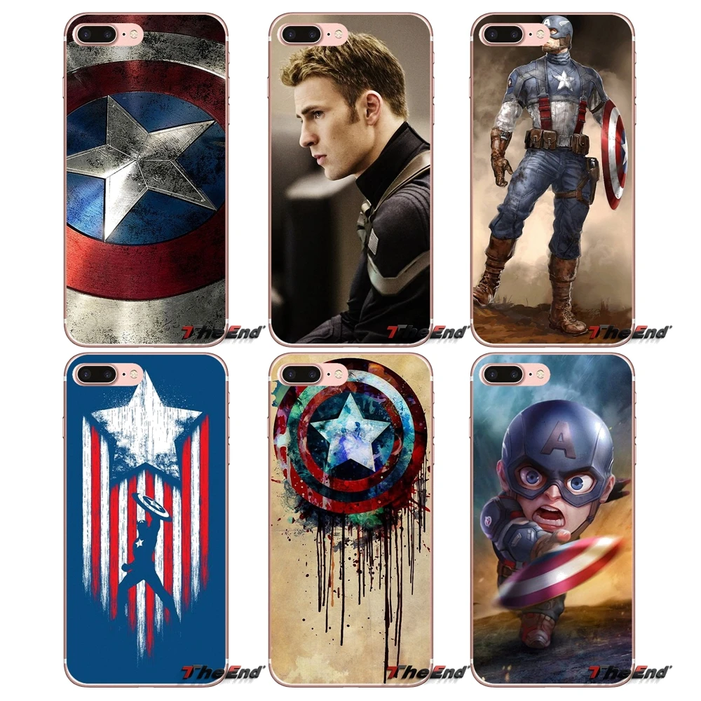 Super Hero Captain America Shield Phone Case For Huawei Honor 7X V10 6C V9 6A Play 9 Mate 10 Pro Y7 Y5 P8 P10 Lite Plus GR5 2017 | Мобильные