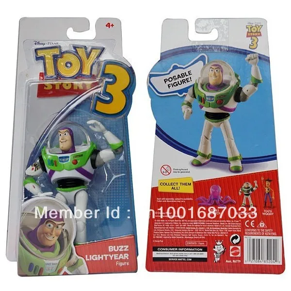 

Free Shipping Toy Story 3 Buzz Lightyear POSABLE FIGURE New In Box 02#