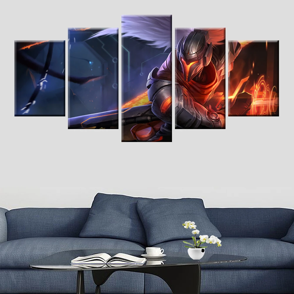 

5 heroes league video game poster canvas art HD mural home decoration living room bedroom wall art mural