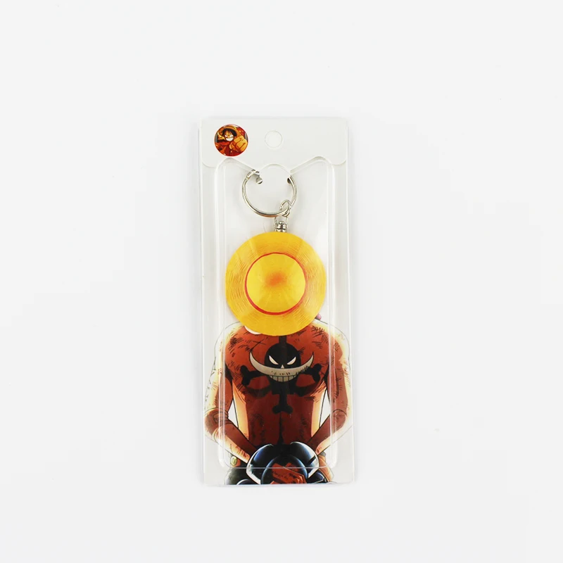 4.5cm One Piece Luffy Straw Hat Keychains One piece Merchandise Up