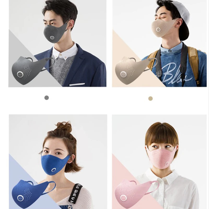 Оригинальная маска Xiaomi AirPOP Air Wear PM0.3, анти-Дымчатая маска для лица с фильтром 4 шт., регулируемые подвесные удобные маски для лица