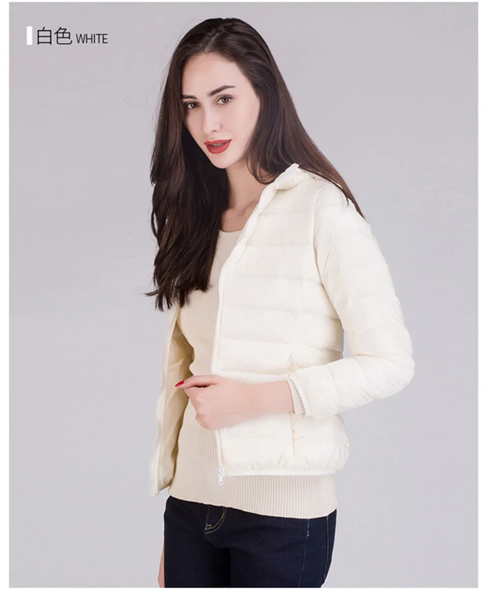 Winter Women Coat 2017 Hooded 90% White Warm Duck Down Jacket Ultralight Portable Slim Down Coat Female Winter Jackets Parkas (8)