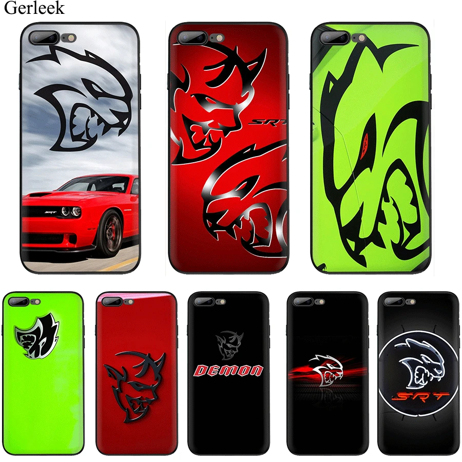 

Mobile Phone Case TPU for iPhone 6 6s 8 7 Plus iPhone 11 Pro X XR XS Max 5 5s SE Cover New Car Dodge Hellcat Logo Shell Casing