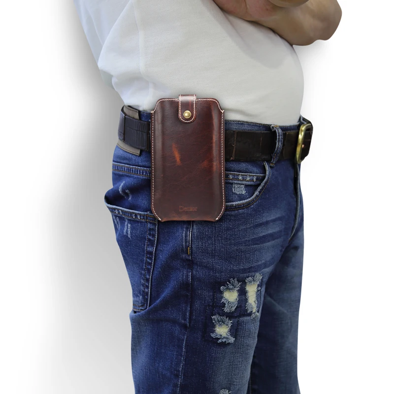 Универсальный тонкий Чехол сумочка из натуральной кожи в стиле ретро для iPhone XS Max