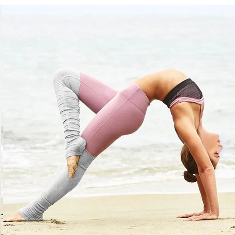 

High Waist Women Long Yoga Pants Breathable Patchwork Fitness Professional Running Fitness Gym Sport Leggings