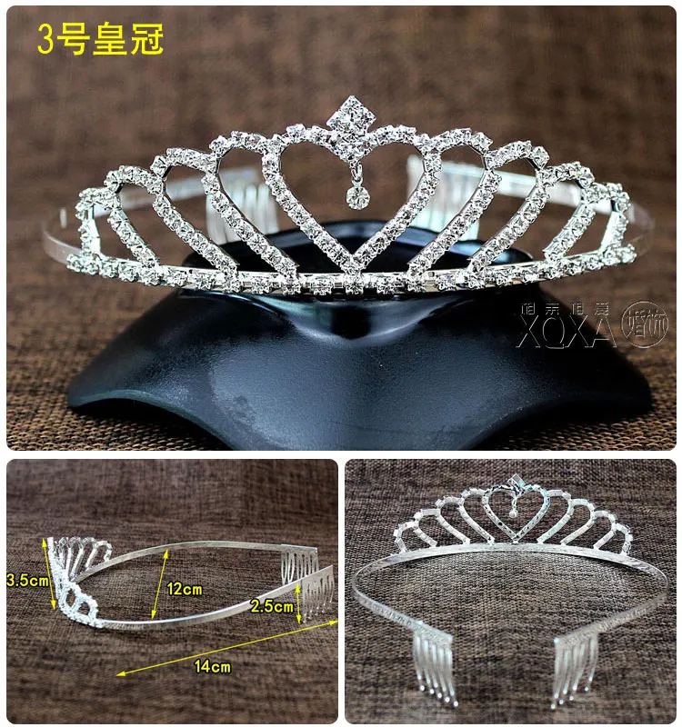 Belle Beau Girl Princess Tiara, Girl Crown, Sparkling Rhinestone Tiara Comb Crown, Princess Tiara Set (14)