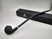 New 1pcs Long Black Churchwarden Tobacco Pipe Tobacco Smoking Accessories Gadget for Men 40cm With Gift Box H702