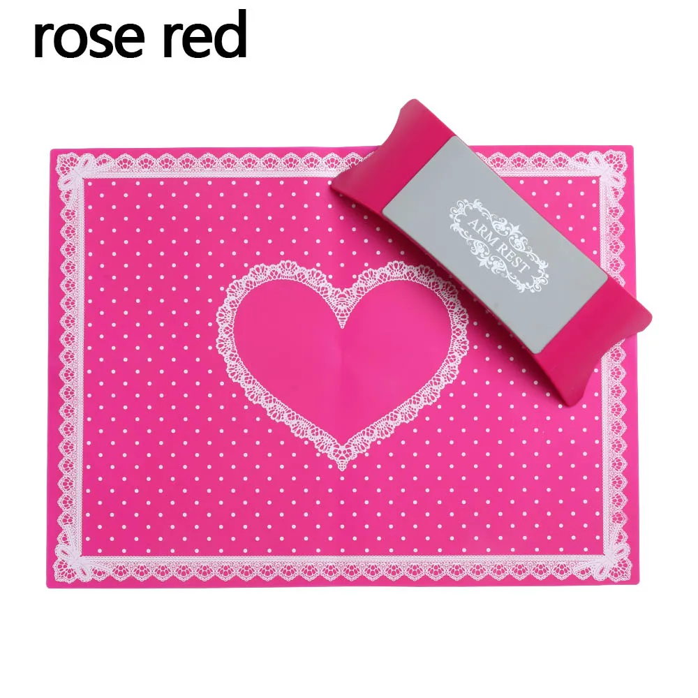 Rose 1 компл. Силиконовые ногтей оборудование коврик подушка ручной держатель рука рук Подушка Маникюр Гвозди Инструменты для декорирования аксессуары - Цвет: Rose