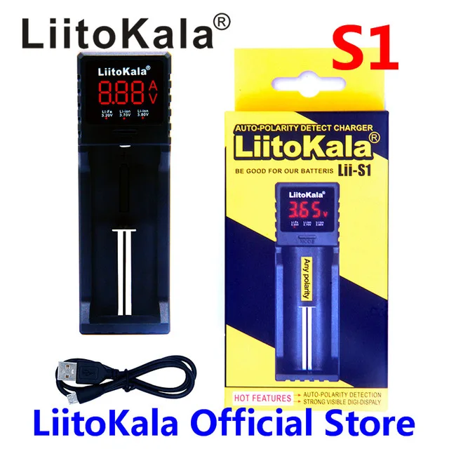 Liitokala Lii-S1 lii-100 зарядное устройство автоматическое обнаружение полярности для 18650 26650 18350 18340 AA AAA Li-Ion Ni-MH батарей - Цвет: lii-S1