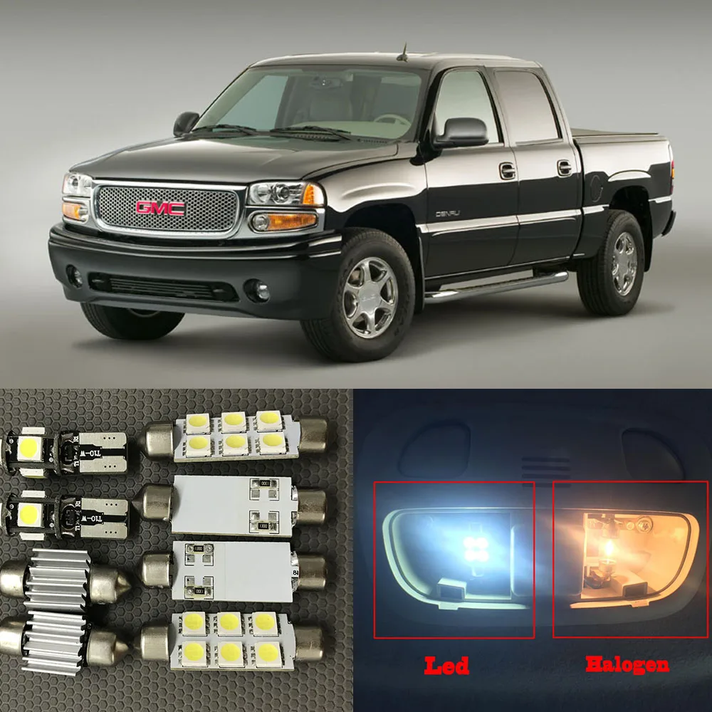 Us 12 6 10 Off 14x Auto Interior Led Lights Bulb Kit For 2000 2006 Gmc Sierra 1500 Sierra 2500 Sierra 3500 Map Dome Step License Plate Light In