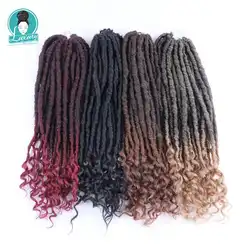 LuxuryFor плетение 16 "20" Богиня искусственный дреды Locs вязание крючком косы мягкий натуральный канекалон СИНТЕТИЧЕСКОЕ Наращивание волос 24