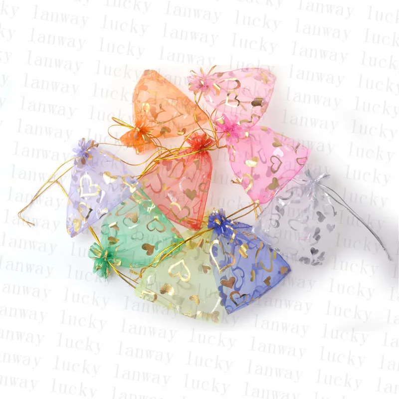 

50pcs Drawstring Organza Bags 17x23cm 9 inches Jewelry Carrier Gift Cosmetic Storage Tull Wedding Party Candy Chocolate Bags