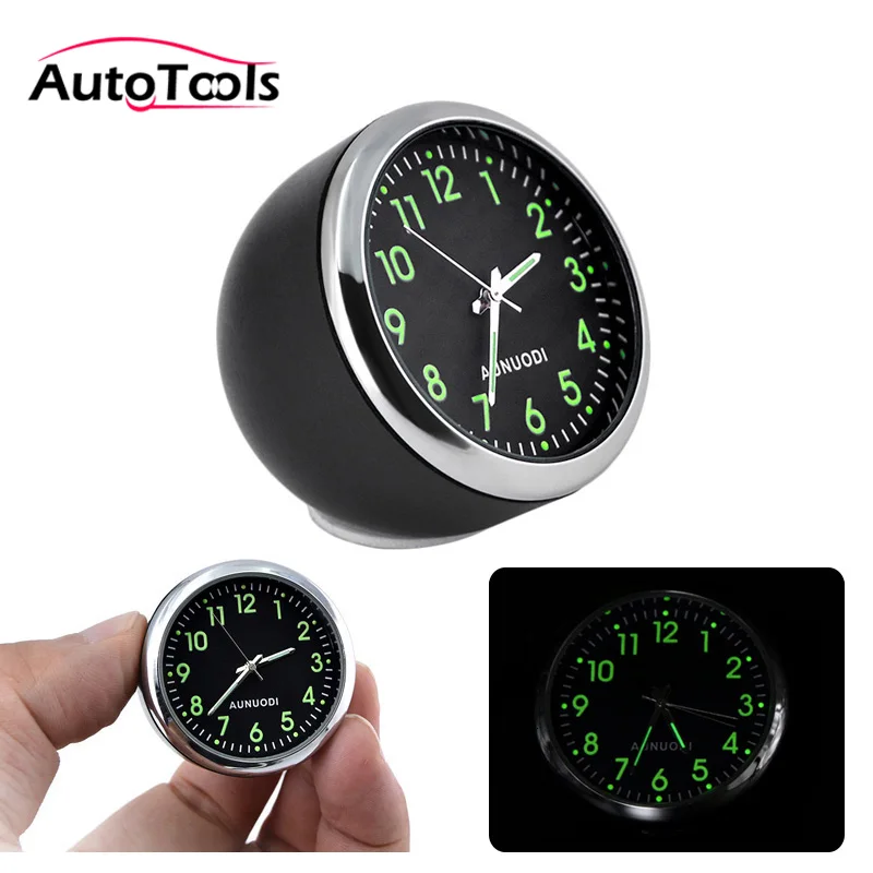 Mini clock in car Luminova Mechanics Quartz Clock Mini car Watch Digital car clock automobile clock