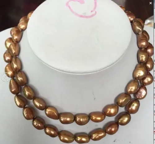 

12-13mm natural south sea chocolate pearl necklace 38inch