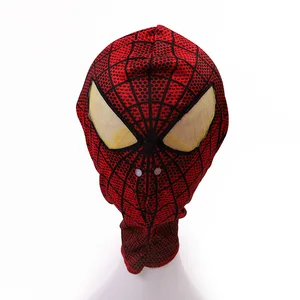 Halloween Spiderman Mask Amazing Spiderman Head Mask Hero Red Spiderman Spandex Masks