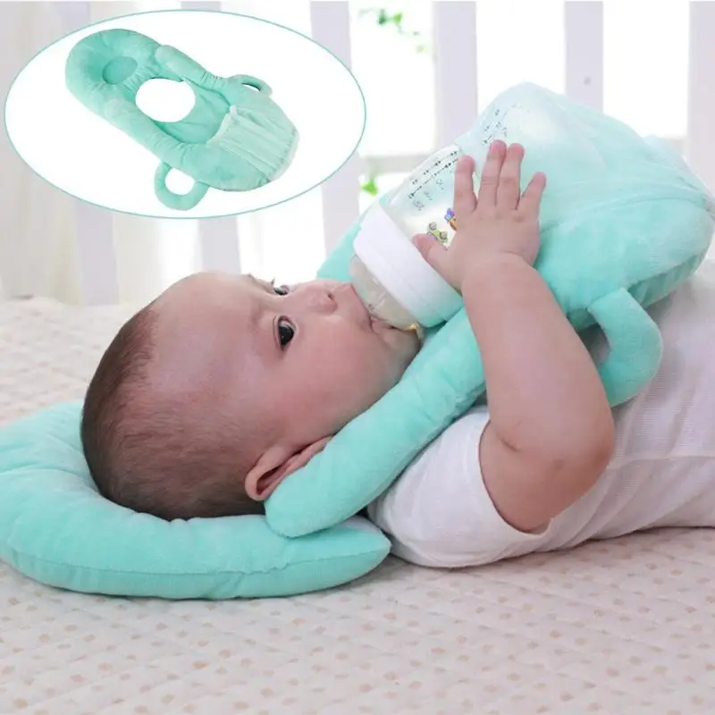 Baby Nursing Pillow Cushion Pure Color Baby Self Feeding Pillow Detachable Bottle Support Multi-function Infant Head Protect Pad