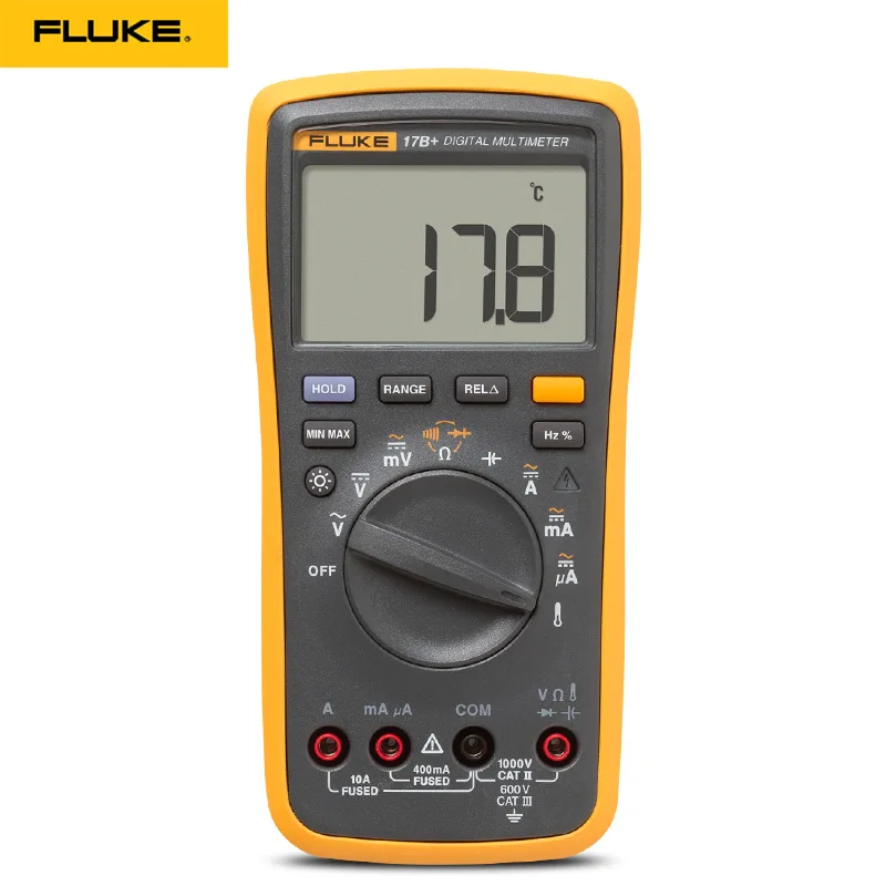 Original Fluke 15B+ /Fluke 17B+/Fluke 18B+/Fluke12E+ Auto Digital Range Multimeter DMM AC/DC/Diode/R/C Voltage Current Tester