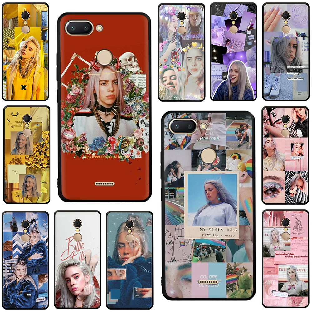 

Singer Star Billie Eilish Soft TPU Silicone phone Cover for Xiaomi Redmi 4A 6A S2 Note 7 4 4x 5 6 Pro 5A Prime