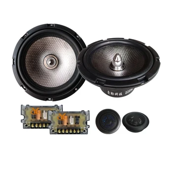 

High Quality 220W 6.5inch Car Speaker Sets With Dome Tweeter Speakers And Crossover Divider Vehicle Auto Styling Modified